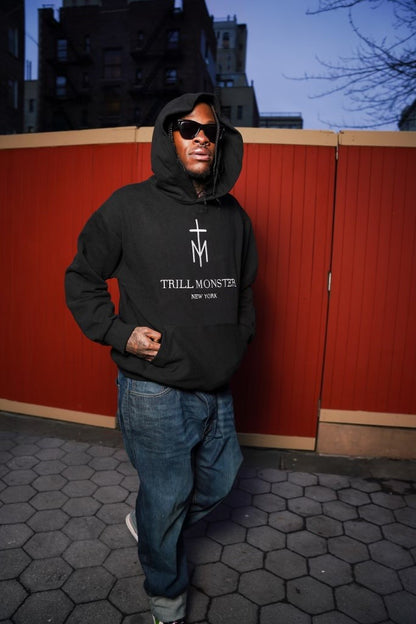 TrillMonster NY Custom Black Branded Hoodie